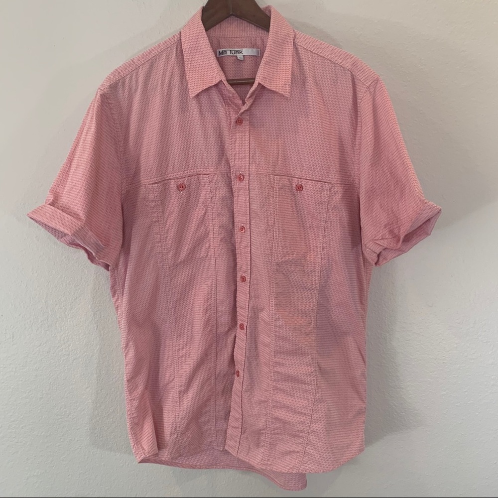 Pink Mr. Turk button up shirt
